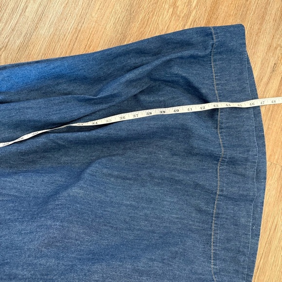Gap Apron Denim Midi Dress Women’s 8 Tall Blue Buttons Pockets Feminine Cottage - Picture 11 of 14
